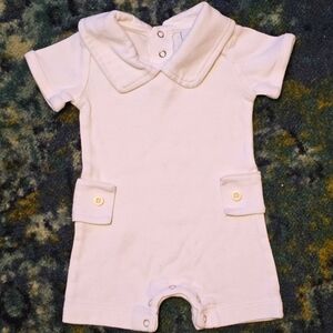 0-3 Month White Collard Onesie Blossom Blanks
